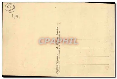 खाली बर्फीला टुकड़ा (कॉल इजोअर्ड) — चोटी के ढलान और चोटी की व्यापक दृश्य — प्रकाशक A. मोलियोर, ग्रेनोबल — पीछे