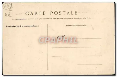 Stara pocztówka Briançon widziane z drogi z Grenoble — Rewers