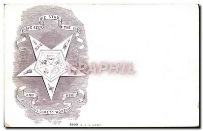 Bilhete postal antigo Franc Maconnerie