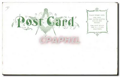 Bilhete postal antigo Franc Maconnerie — Verso