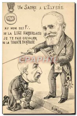 Um Sacre à l'Élysée — caricatura satírica — B. LAYIGNÉ