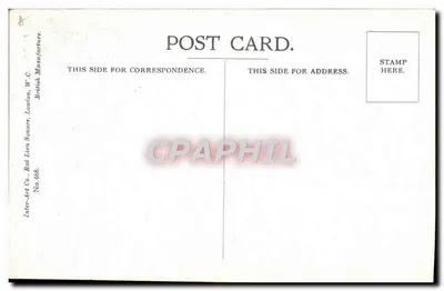 Criança ciumenta diante de um muro — caricatura — Inter-Art Co. No.668 — Verso
