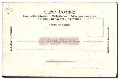 Satyryczna karta pocztowa — Wino to źródło narodowej prosperacji — Wydawca F. Geering, Lith. Aarau, nr 4 — Rewers