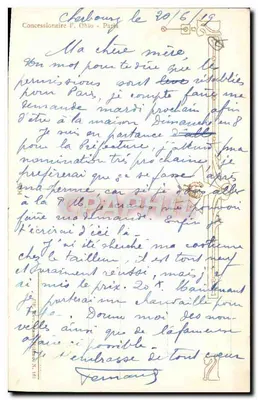 Statek żaglowy na burzowym morzu — obraz — Concessionnaire F. Chio, Paryż — Rewers