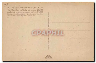 Cemitério Americano de Romagne-sous-Montfaucon — Editor: Editions Photo-Verdon — Verso