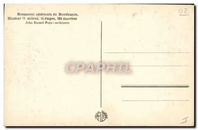 Monumento americano di Montfaucon — editore Célestin Tourguin, n° 02 — Verso