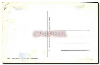 Toulon — Partida da Escadra — REAL-PHOTO m. C. LAPIC - STRASBOURG - PARIS — Verso