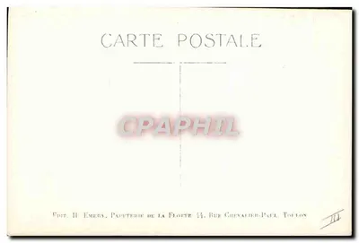 Toulon: A Passe e o Petit Rang — Édit. H. Emery — Toulon — Verso