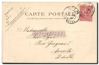 Paris — O Teatro do Vaudeville — P.P.C. Paris n°338 — Verso