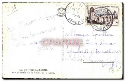 Triel-sur-Seine — Vista General de la Valle de la Sena — Foto Auténtica. C. — AC. 23 — Reverso