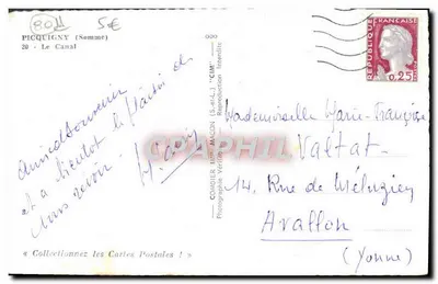 Picquigny (Somme) — O Canal — Combiér (S.ei.L.) — Verso