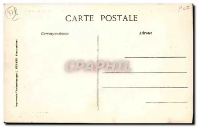 Fontainebleau - Place d'Armes - Pavillon Henri IV, habitado pelos Oficiais-Eléves da Escola Militar de Artilharia — Verso