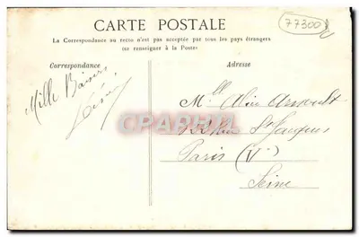 Pałac w Fontainebleau — Sypialnia Napoleona I — wydawca nieznany — Rewers