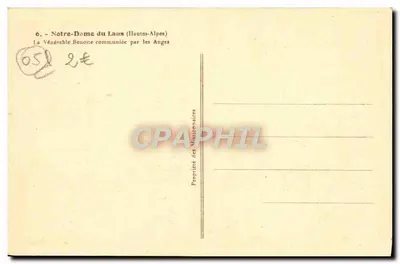 Notre-Dame du Lauz (Hautes-Alpes) — A Venerável Beata comunica-se com os Anjos — Propriedade dos Missionários — Verso