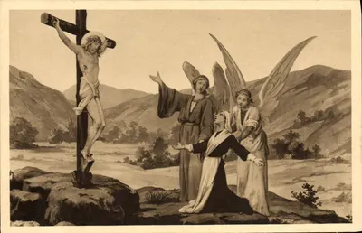 Notre-Dame du Laus (Hautes-Alpes) — A Venerável Benoite com a Cruz de Avançon — Propriedade dos Missionários