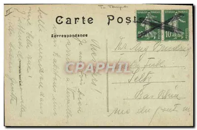 Versailles — La Rue Hoche e il Tempio protestante — editore sconosciuto, n. 370 — Verso