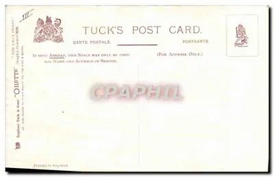 Radośniy kapłan — z kieliszkiem piwa — Tuck's Post Card n° III — Rewers