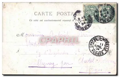 Grande brasserie "LA LORRAINE" — G. Littinger — Châtel-Saint-Maurice — Verso