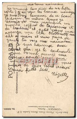 Dwa dzieci przed skrzynką pocztową — G. & R. POST — wydanie Helen & Gay — 1921 — Rewers