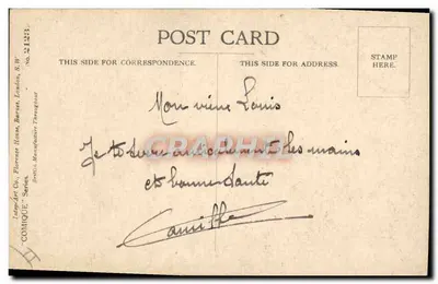 कब्रिस्तान — एक आदमी एक स्तंभ पर बैठा — एज आर्ट कंपनी, 'कॉमिक' श्रृंखला संख्या 2122 — पीछे
