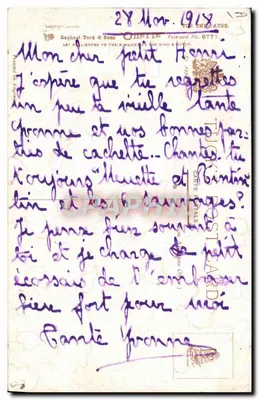 Soldado escocês — 'I'm Scotch ye ken and I'll let 'em know it!' — Raphael Tuck & Sons, n° 9771 — Verso