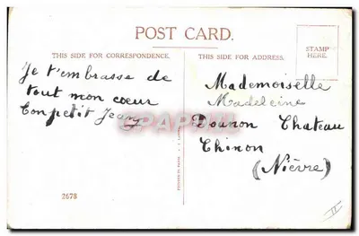 Kind in amerikanischer Uniform und Kind in Kleid — Illustration — R. right, n° 2678 — Rückseite