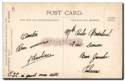 Dois crianças atacando as reservas — Inter-Art Co. Série N°2066 — Verso