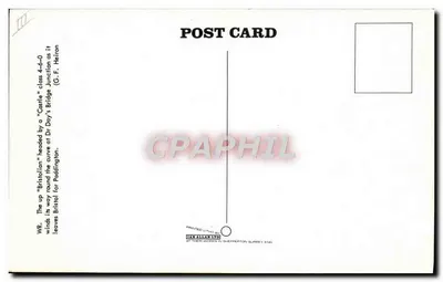 Pociąg parowy "Bristolian" 473 — Stacja Paddington — Wydrukowany przez Heiron — Rewers