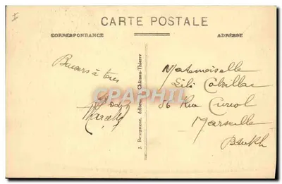 Château-Thierry (Aisne) — Pomnik 3. Dywizji Armii Stanów Zjednoczonych — Édit. J. B. — Rewers