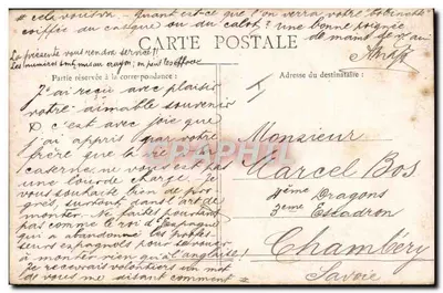 Soldado em uniforme — calendário da classe — Melle, n°184 — Verso