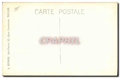 Canhão de bordo de um navio de guerra — Toulon — A. Dubois, Toulon — Verso