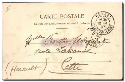 Rennes — O Teatro — editor desconhecido, número de série não visível — Verso