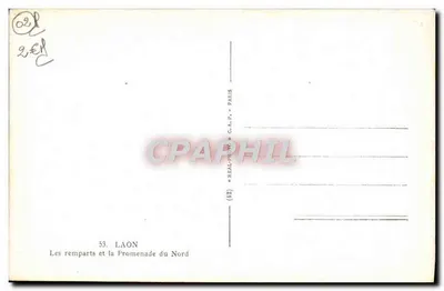Laon — Zamek i Promenade du Nord — C.A.P. Paris — Rewers