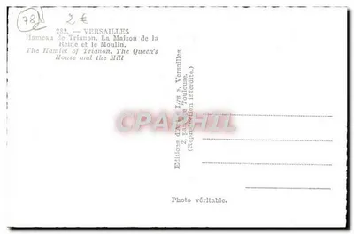 Hameau de Trianon — A Casa da Rainha e a Moinha — Éditions d'Art Lys — Verso