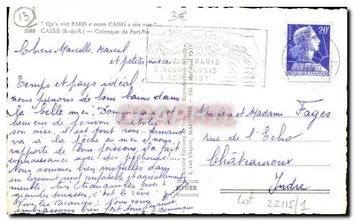 Calanque de Port-Pin — Cassis (B.-du-R.) — Reprodukcja Wydawnictw Francuskich — Rewers