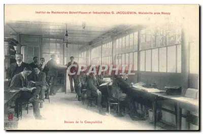 Institut für wissenschaftliche und industrielle Forschung G. JACQUEMIN — Buchhaltungsbüro — Malzéville bei Nancy