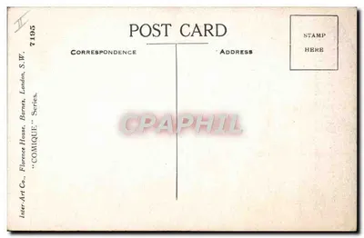 Zwei Kinder und ein Hund — Comique-Serie — Inter-Art Co., Barnes, London, S.W. — Rückseite