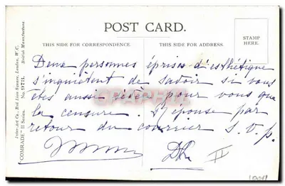 Dziecko — Usunięte przez cenzurę — Inter-Art Co. Red Lion Square, London, n° 5972 — Rewers