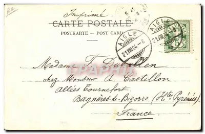 ボブスレーのレース — レイッシン、1904年8月21日 — ウィンタースポーツ — 裏面