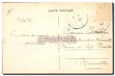 O Inverno em Briançon (1327 m.) — Os Muros e a Igreja — editor A. Houltier, n° 8393.2 — Verso