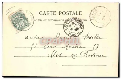 Les Gêneurs en Wagon — Wydanie fototypograficzne A. Bergeret et Cie, Nancy, n°3021 — Rewers