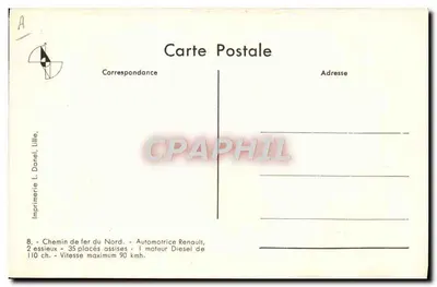 Automotriz Renault — Ferrovia do Norte — n° ZZ.753 — Verso