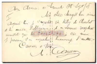 Soldado e jovem mulher — cena romântica — editor DIX n° 1240 — Verso