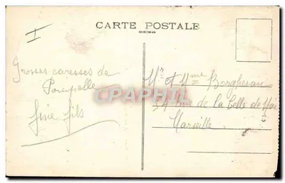 La Pompeelle — Attacco tedesco del 15 luglio 1918 — Il Tank 'Lotte' incastrato in prima linea tedesca — G. Graff et Lambert, edit. Reims — Verso