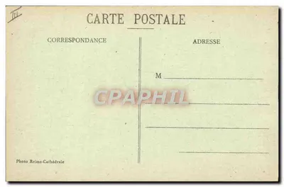 La Pompelette - Zerstörter deutscher Panzer — Photo Reims-Kathedrale, Nr. 423 — Rückseite