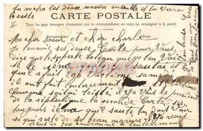 Navio de guerra francês IÉNA — Explosão do 12 de Março de 1907 — Editor: Marinha Francesa, n° 370 — Verso