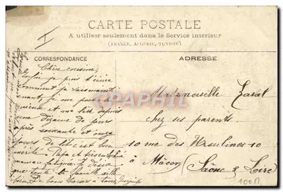 ROCHEFORT-sur-MER - Startowanie kontratorpedowca — V. Patijaud, Wydawca - Clichés Jammes — Rewers