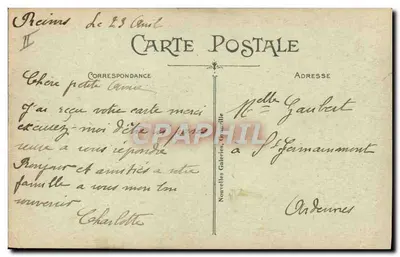 Granville — Contratorpedeiro saindo da Eclusa — Editor: Nouvelles Galeries, Granville, n° 14 — Verso