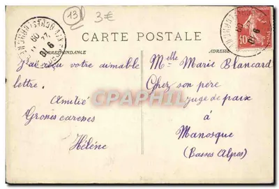 Aix-en-Provence — Skulpturalna brama katedry — kolekcja Jussaud, nr 20 — Rewers