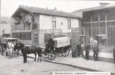 Chocolaterie Lombart — Saída das Estabulagens — Imp. A. Nongieu, Paris